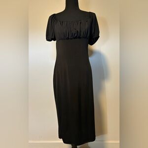 90s Style MIDI Black dress by Gaze, Size L